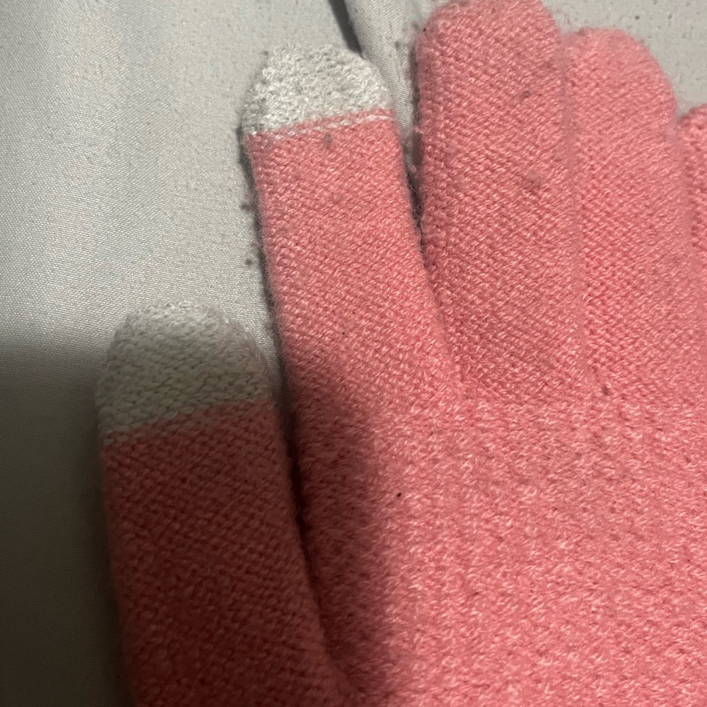 Pink Knit Beanie and Gloves Set - Picture 6 of 7